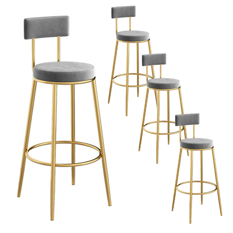 Scandinavian Velvet Counter Stool Bar-height Bar Stool for Living Room