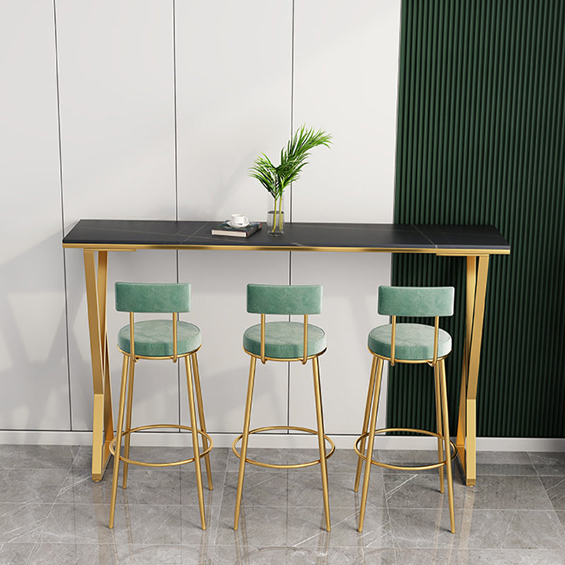 Scandinavian Velvet Counter Stool Bar-height Bar Stool for Living Room