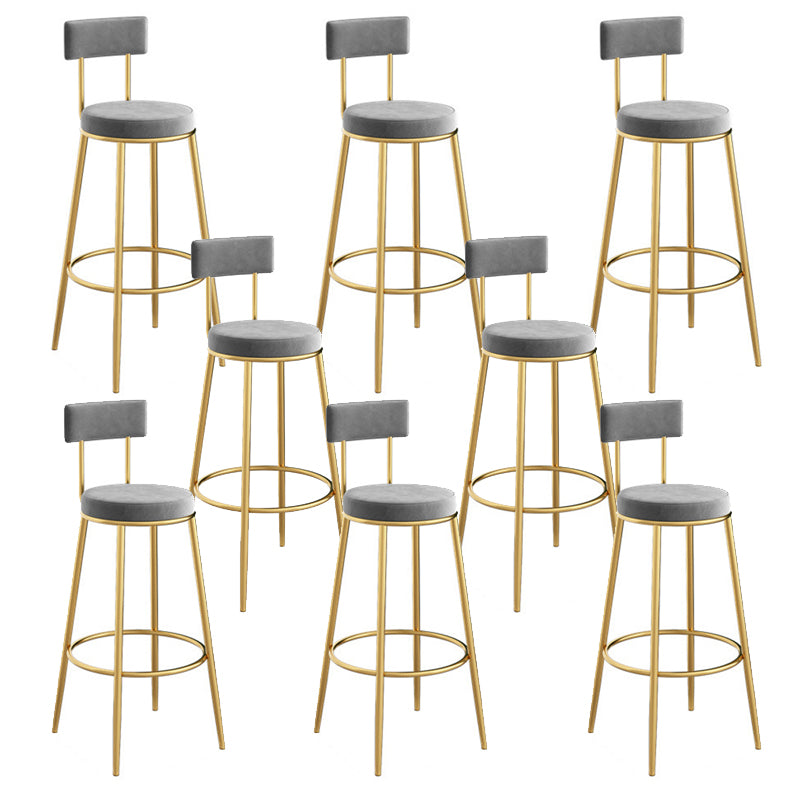 Scandinavian Velvet Counter Stool Bar-height Bar Stool for Living Room