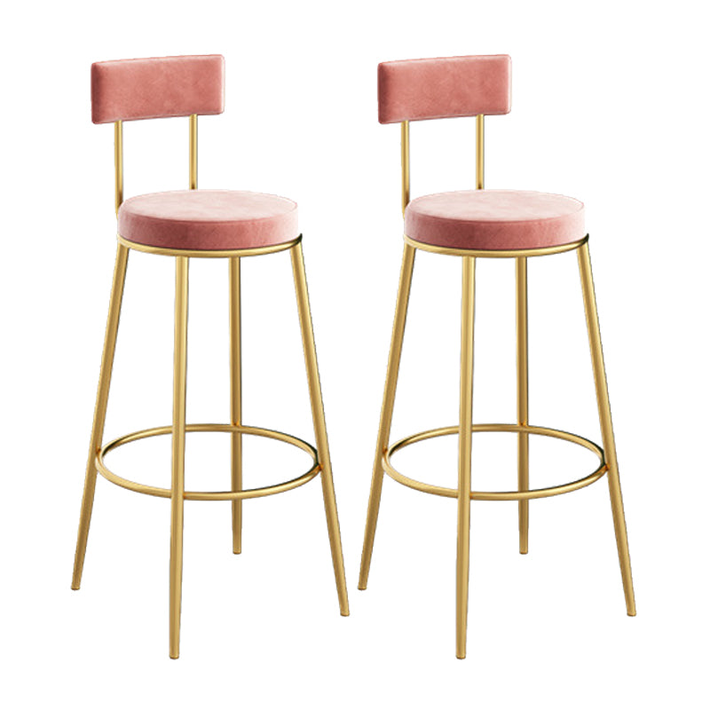 Scandinavian Velvet Counter Stool Bar-height Bar Stool for Living Room