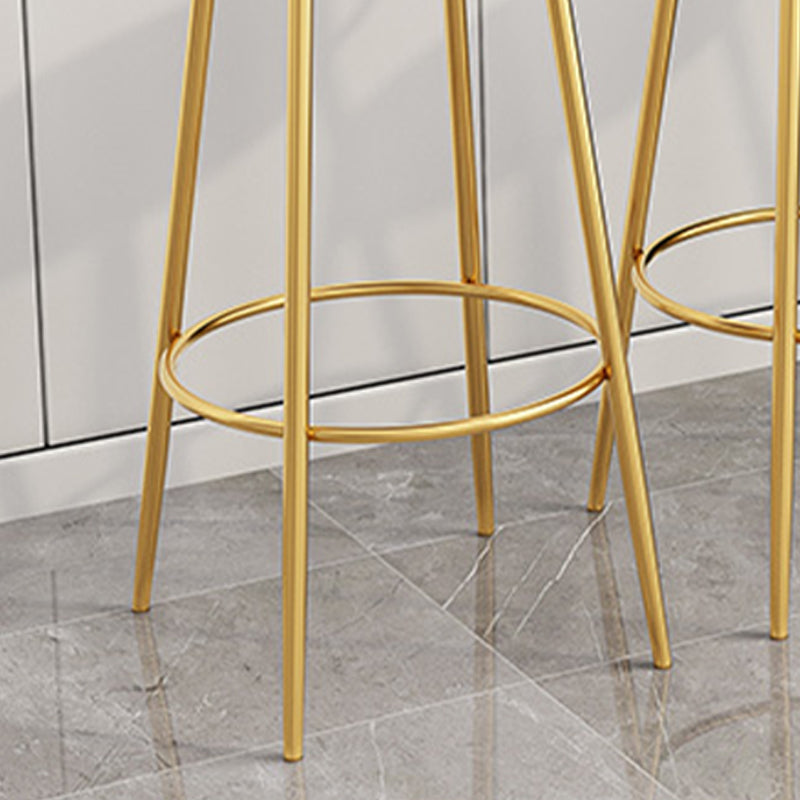 Scandinavian Velvet Counter Stool Bar-height Bar Stool for Living Room