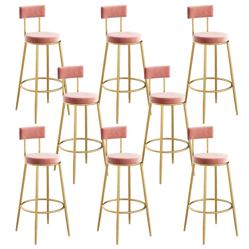 Scandinavian Velvet Counter Stool Bar-height Bar Stool for Living Room