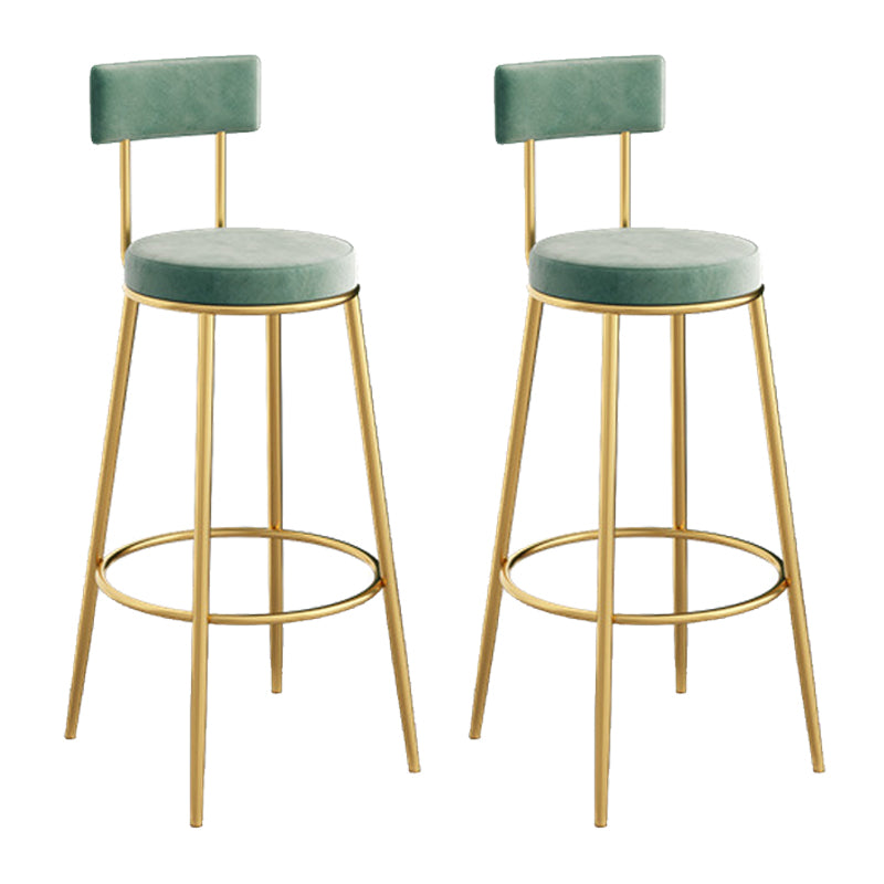 Scandinavian Velvet Counter Stool Bar-height Bar Stool for Living Room