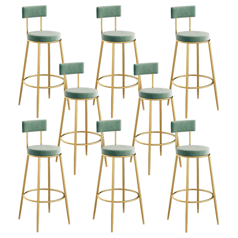 Scandinavian Velvet Counter Stool Bar-height Bar Stool for Living Room