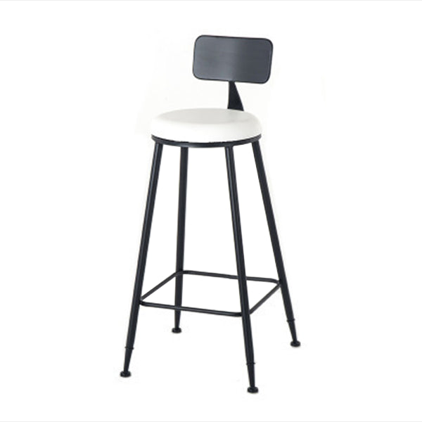 Modern Style Upholstered Counter Stool Bar-height Bar Stool with Footrest