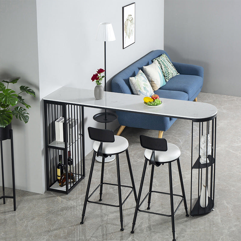 Modern Style Upholstered Counter Stool Bar-height Bar Stool with Footrest