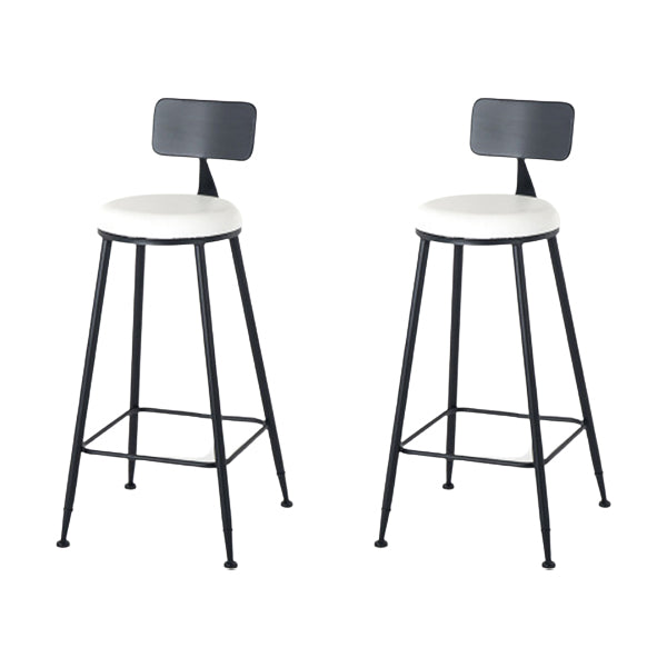 Modern Style Upholstered Counter Stool Bar-height Bar Stool with Footrest