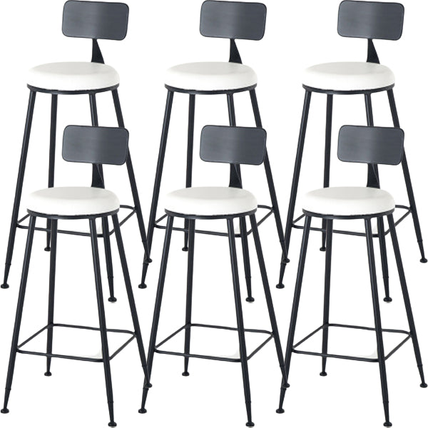 Modern Style Upholstered Counter Stool Bar-height Bar Stool with Footrest