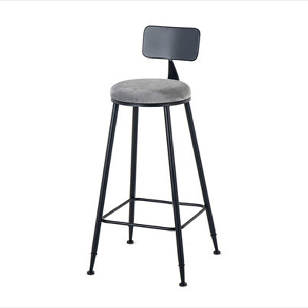 Modern Style Upholstered Counter Stool Bar-height Bar Stool with Footrest