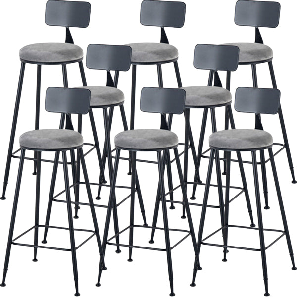 Modern Style Upholstered Counter Stool Bar-height Bar Stool with Footrest