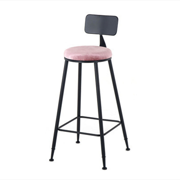 Modern Style Upholstered Counter Stool Bar-height Bar Stool with Footrest