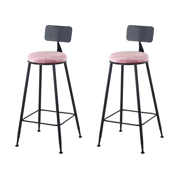 Modern Style Upholstered Counter Stool Bar-height Bar Stool with Footrest