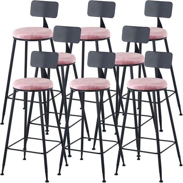 Modern Style Upholstered Counter Stool Bar-height Bar Stool with Footrest