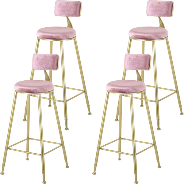 Modern Style Upholstered Counter Stool Bar-height Bar Stool with Footrest
