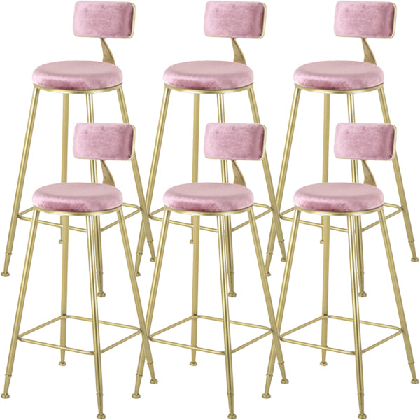 Modern Style Upholstered Counter Stool Bar-height Bar Stool with Footrest