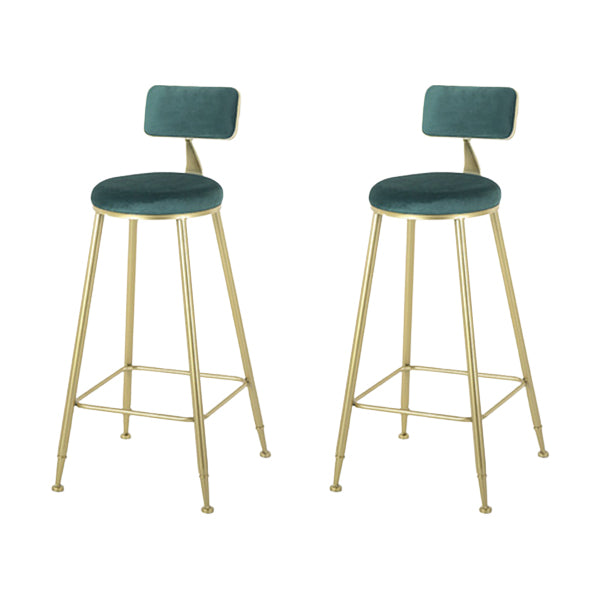 Modern Style Upholstered Counter Stool Bar-height Bar Stool with Footrest
