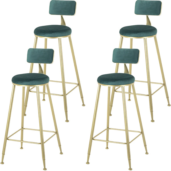 Modern Style Upholstered Counter Stool Bar-height Bar Stool with Footrest