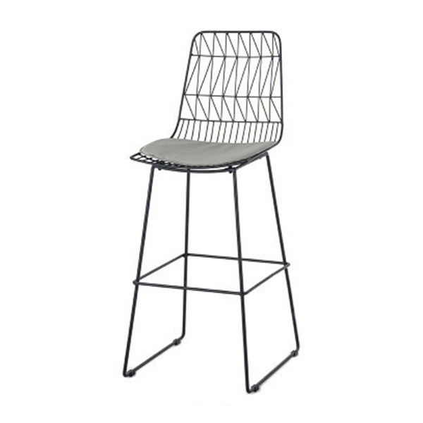 Modern Style Upholstered Counter Stool Bar-height Bar Stool with Footrest