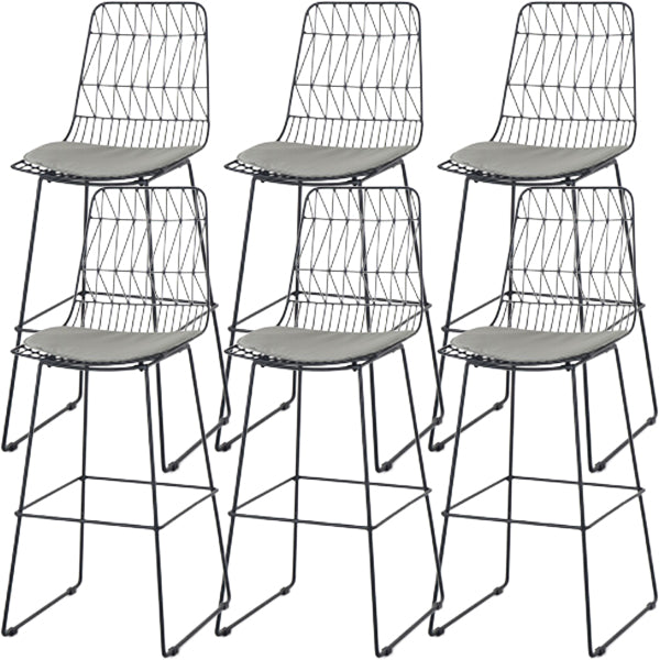 Modern Style Upholstered Counter Stool Bar-height Bar Stool with Footrest