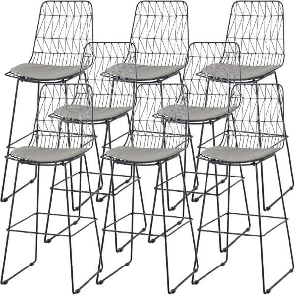 Modern Style Upholstered Counter Stool Bar-height Bar Stool with Footrest