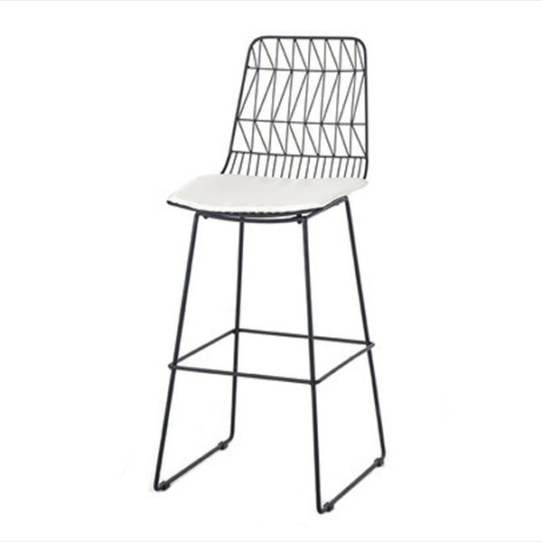 Modern Style Upholstered Counter Stool Bar-height Bar Stool with Footrest