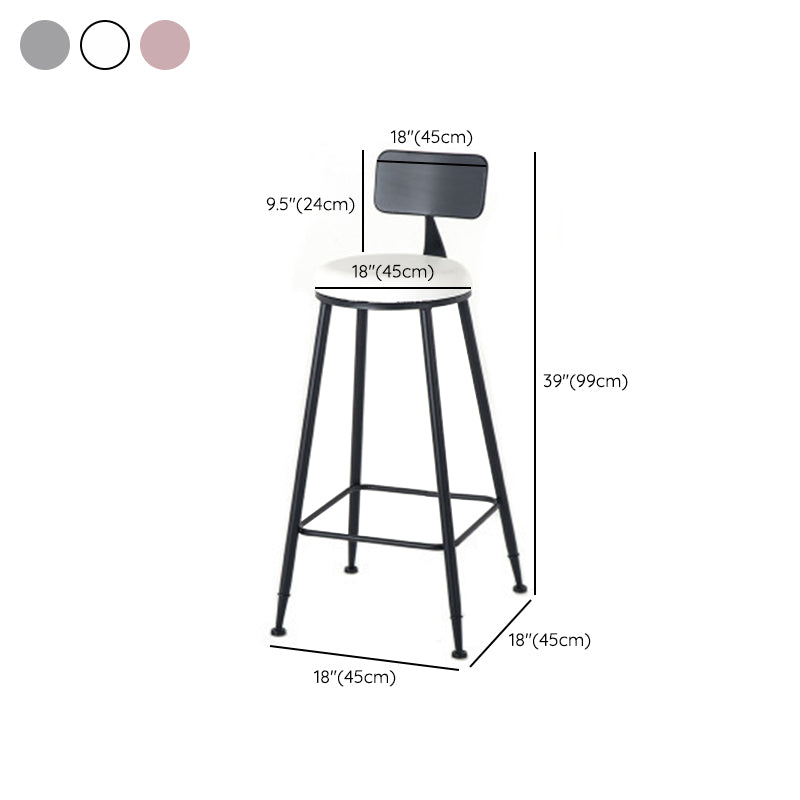 Modern Style Upholstered Counter Stool Bar-height Bar Stool with Footrest