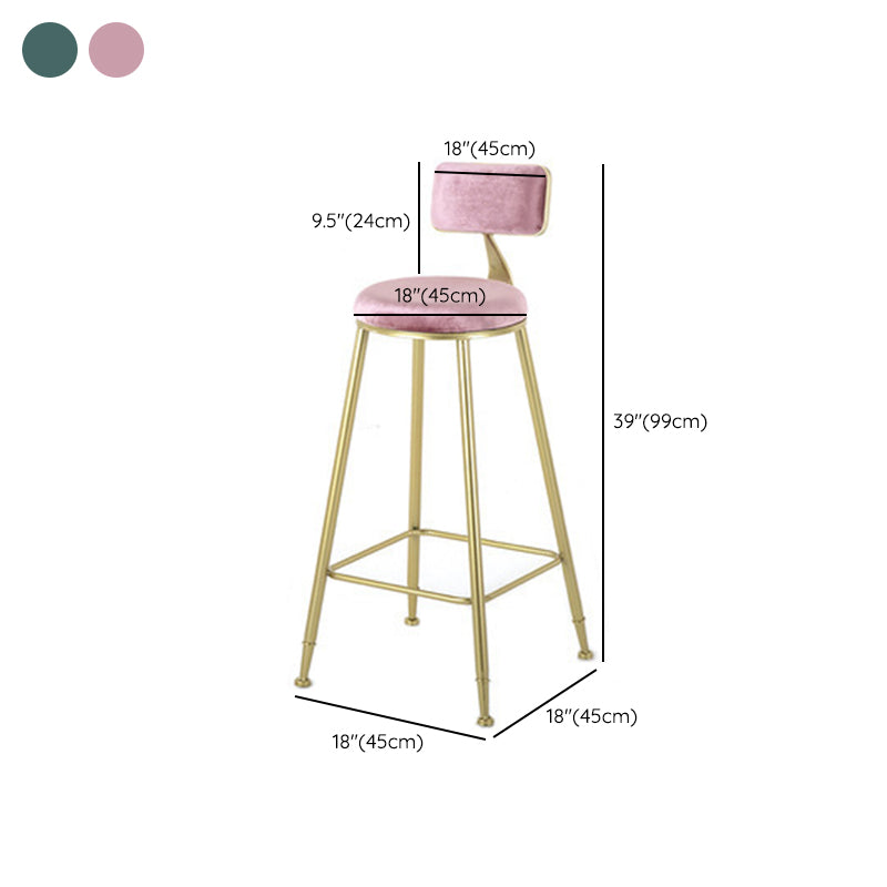 Modern Style Upholstered Counter Stool Bar-height Bar Stool with Footrest