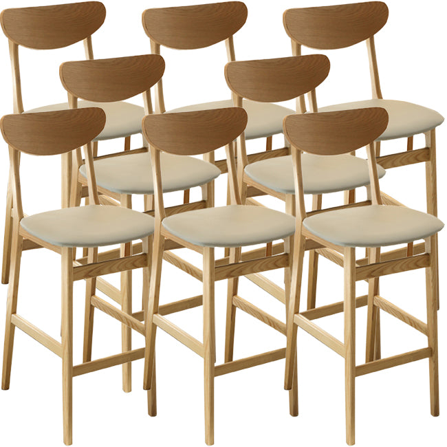 Scandinavian Bar Stool Ash Solid Wood Frame Bar Height Stool
