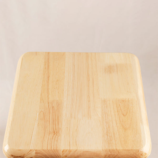 Contemporary Backless Square Seat Indoor Solid Wood Bar Stool