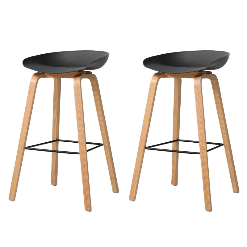 Contemporary Style Stool 4 Legs Wood Counter Stool for Home Use