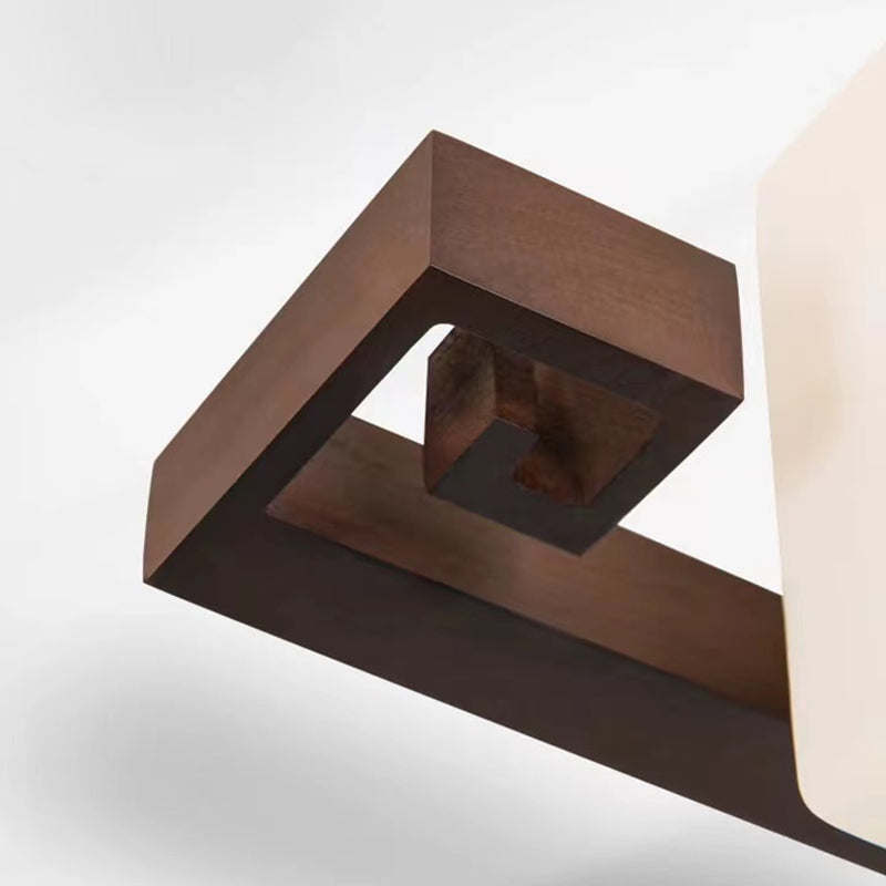 Modern Style Ball Shape Flush Mount Wood Ceiling Light in Brown for Living Room
