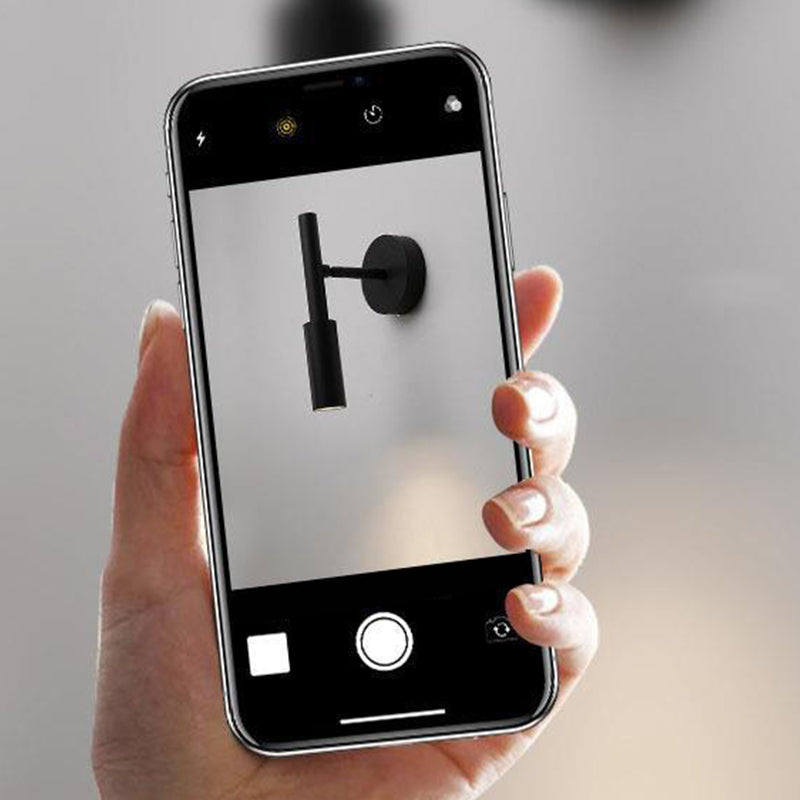 Single Modernism Style White/Black Wall Mounted Sconce Metallic Wall Light for Bedroom