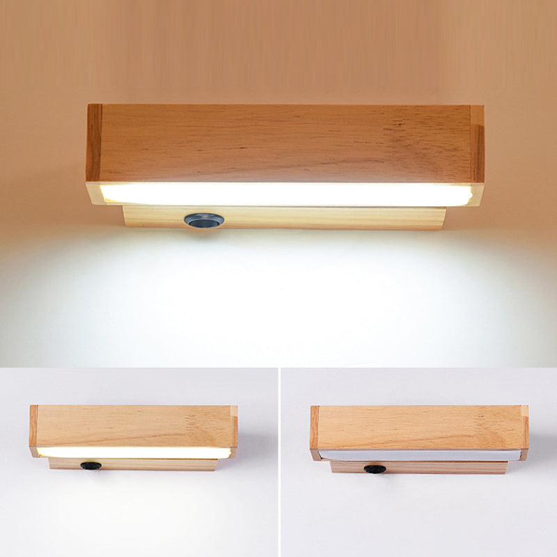 Wood Wall Sconce Light Modern Style Wall Sconce Lighting for Living Room
