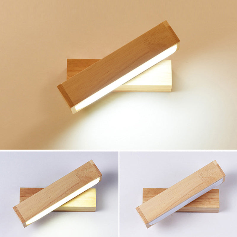 Wood Wall Sconce Light Modern Style Wall Sconce Lighting for Living Room