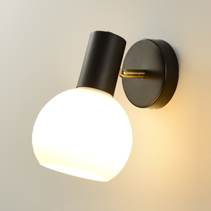 Modern Simple Iron Wall Light Ball Shape Rotatable Wall Lamp for Living Room