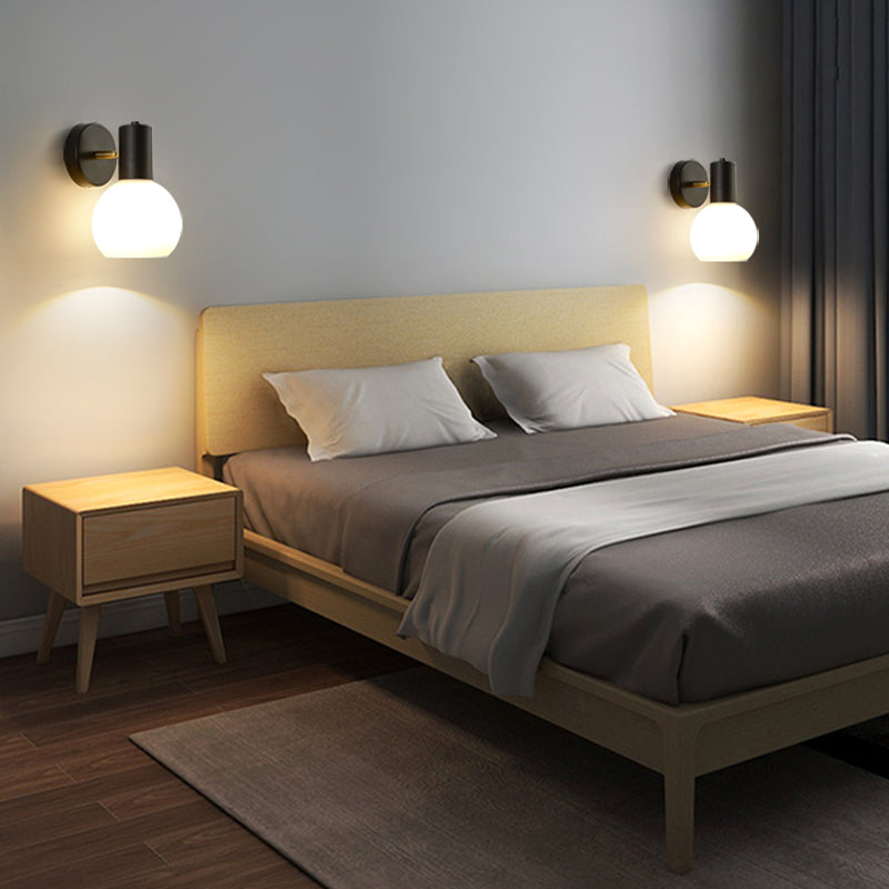 Modern Simple Iron Wall Light Ball Shape Rotatable Wall Lamp for Living Room