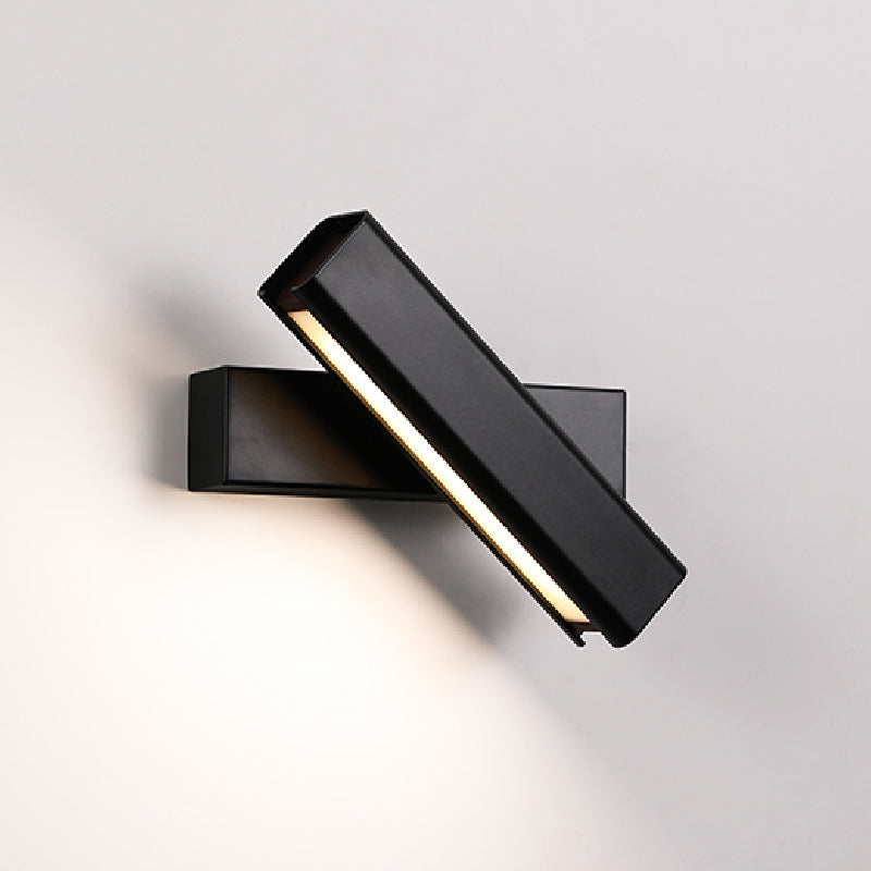 Modern Simple Aluminum Wall Light Rectangle Shape Rotatable Wall Lamp for Living Room