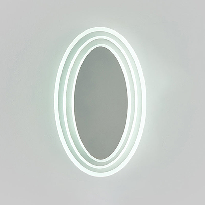 Modern Simple Iron Wall Light Ellipse Shape Rotatable Wall Lamp for Living Room