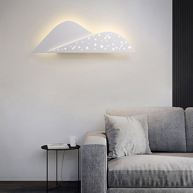 Modern Metal Wall Sconce Geometric Shape Wall Light with Acrylic Shade for Bedroom