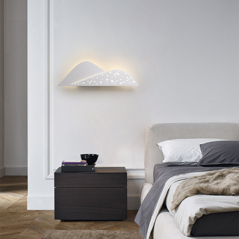 Modern Metal Wall Sconce Geometric Shape Wall Light with Acrylic Shade for Bedroom