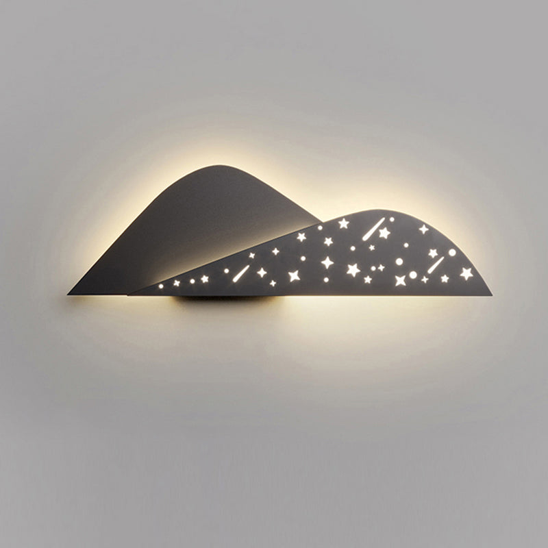 Modern Metal Wall Sconce Geometric Shape Wall Light with Acrylic Shade for Bedroom