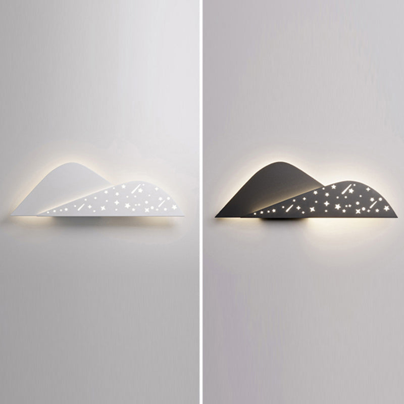 Modern Metal Wall Sconce Geometric Shape Wall Light with Acrylic Shade for Bedroom