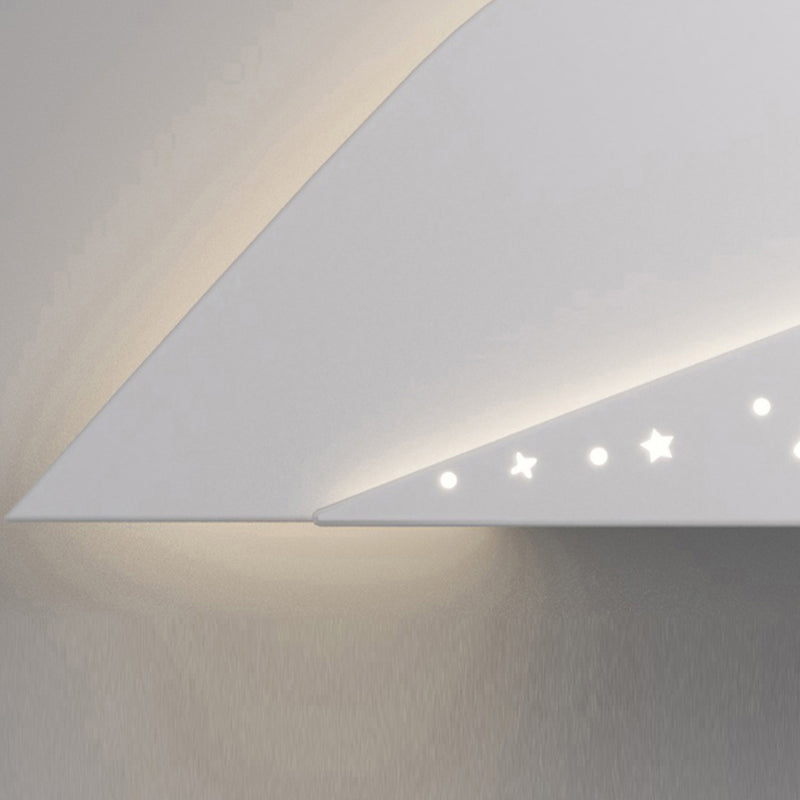 Modern Metal Wall Sconce Geometric Shape Wall Light with Acrylic Shade for Bedroom