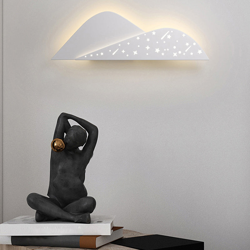 Modern Metal Wall Sconce Geometric Shape Wall Light with Acrylic Shade for Bedroom