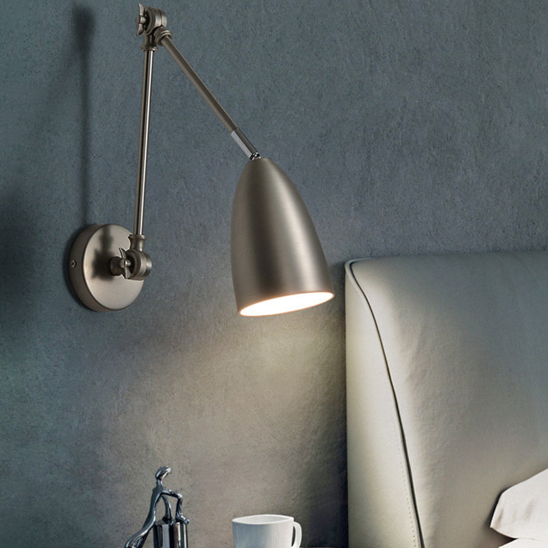 Modern Metal Wall Sconce Minimalist Wall Light Fixture with Adjustable Arm