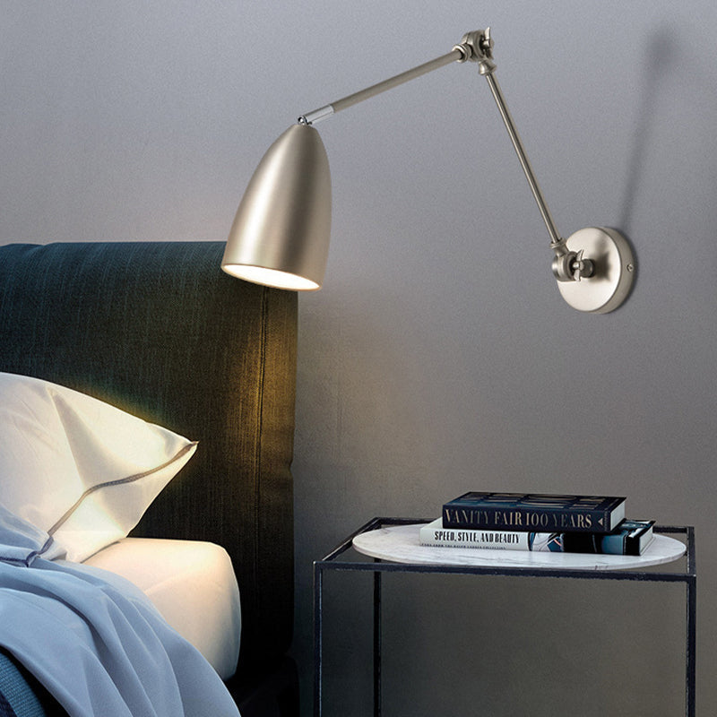 Modern Metal Wall Sconce Minimalist Wall Light Fixture with Adjustable Arm