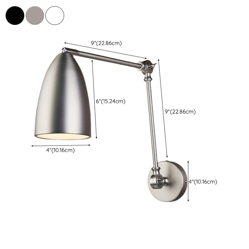 Modern Metal Wall Sconce Minimalist Wall Light Fixture with Adjustable Arm