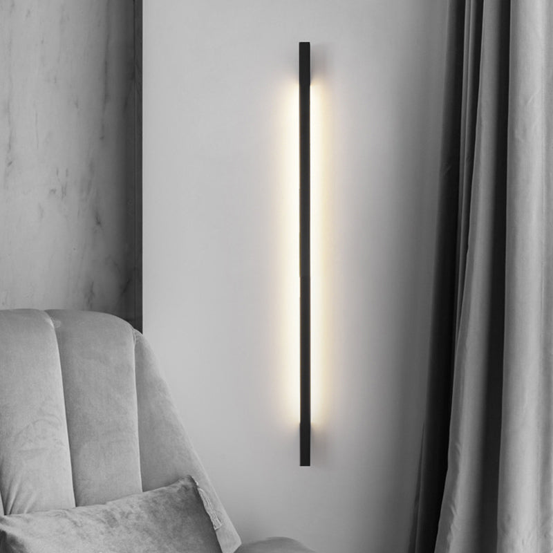 Modern Linear Vanity Lamp Metal 1-Light Vanity Wall Lights for Bathroom
