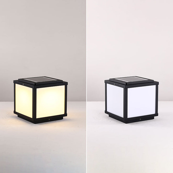 Modern Minimalist Pillar Lamp Geometric Outdoor Light for Garden