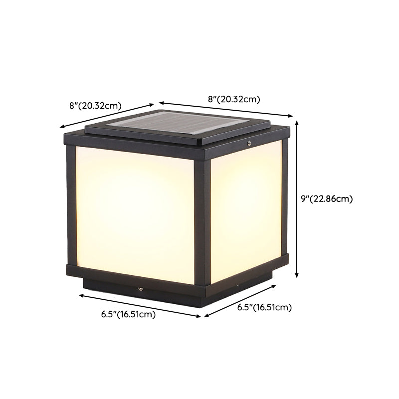 Modern Minimalist Pillar Lamp Geometric Outdoor Light for Garden